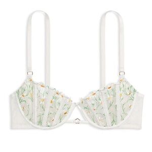 VICTORIA’S SECRET Dream Angels Wicked Unlined Daisy Chain Balconette Bra 38B NEW